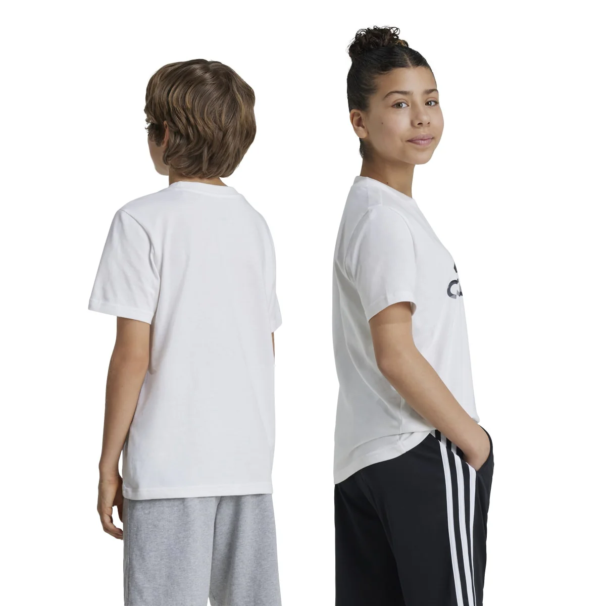 T-shirt da bambini con logo in fantasia militare frontale adidas - Image 5