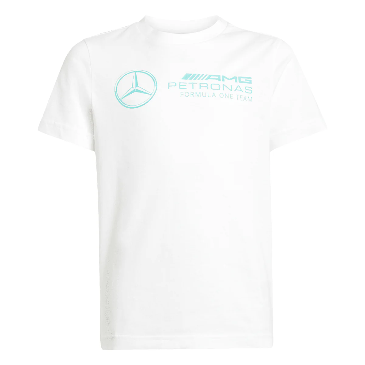 T-shirt da Bambino bianca con logo adidas x Mercedes-AMG Petronas F1 Team