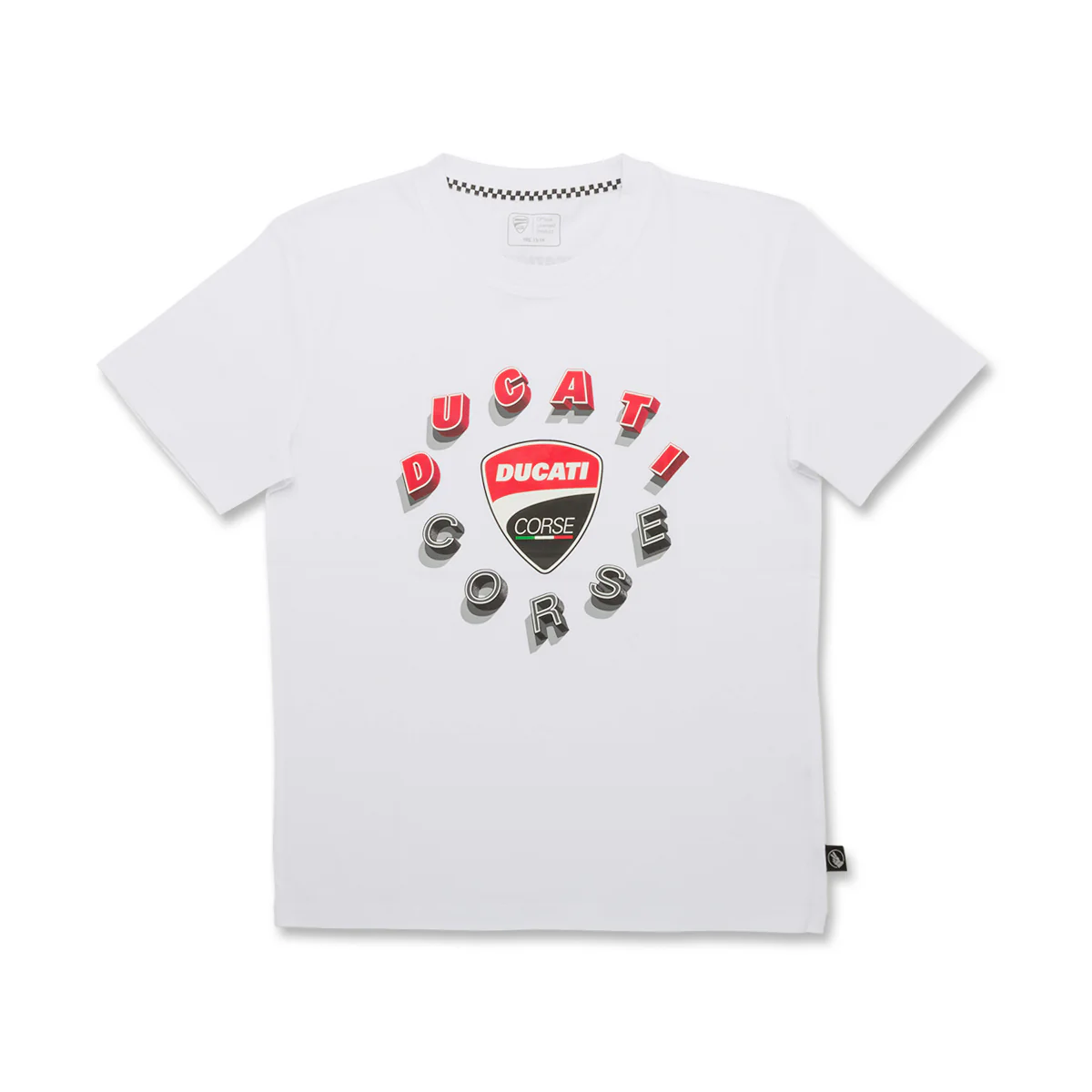 T-shirt da bambino bianca con logo Ducati Corse