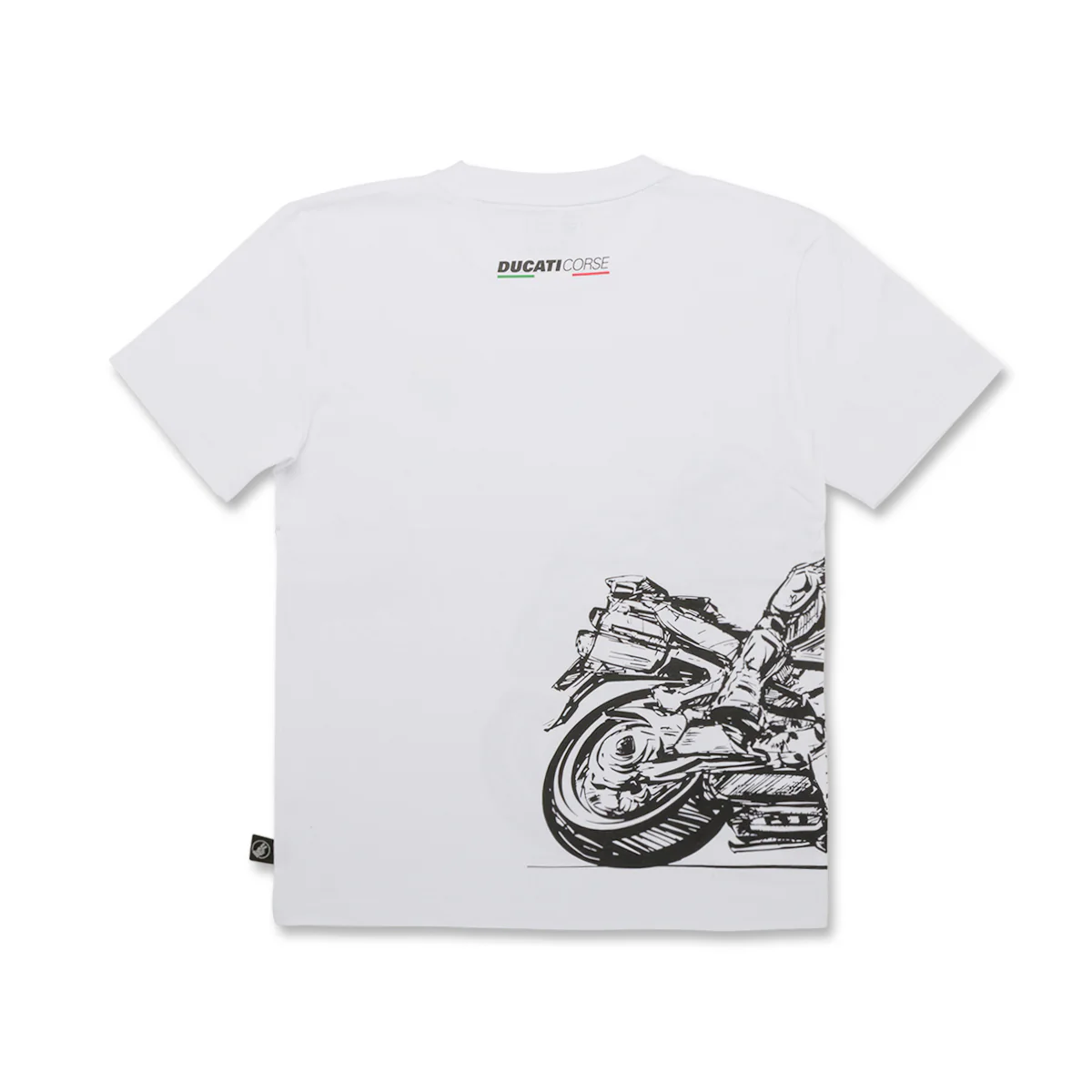 T-shirt da bambino bianca con stampa e logo Ducati Corse - Image 2