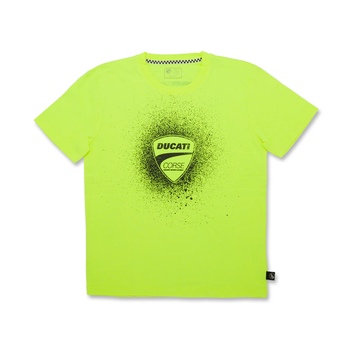 T-shirt da bambino giallo fluo con logo Ducati Corse