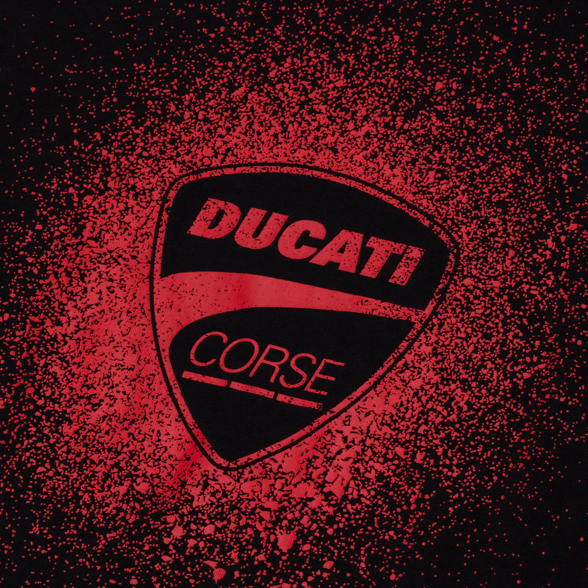 T-shirt da bambino nera con logo rosso Ducati Corse - Image 3