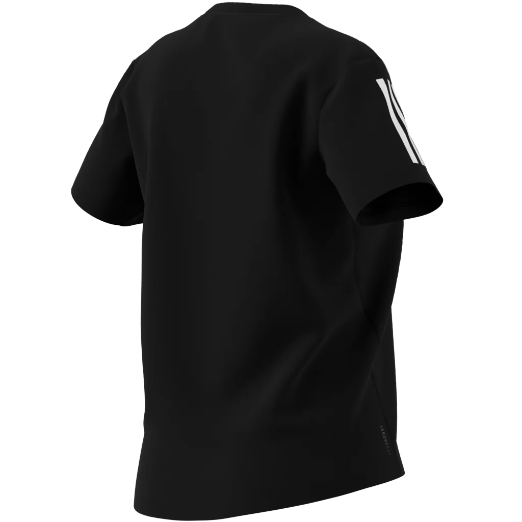 T-shirt da corsa nera da Donna con logo adidas - Image 2