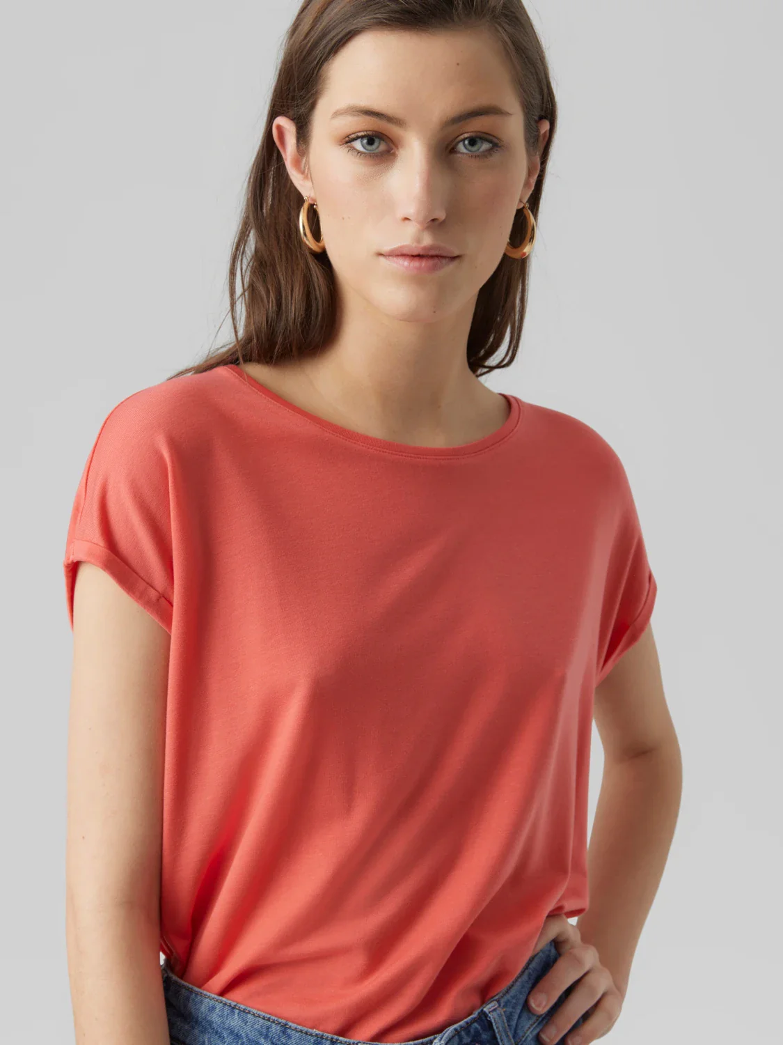 T-shirt da donna color corallo Vero Moda - Image 5