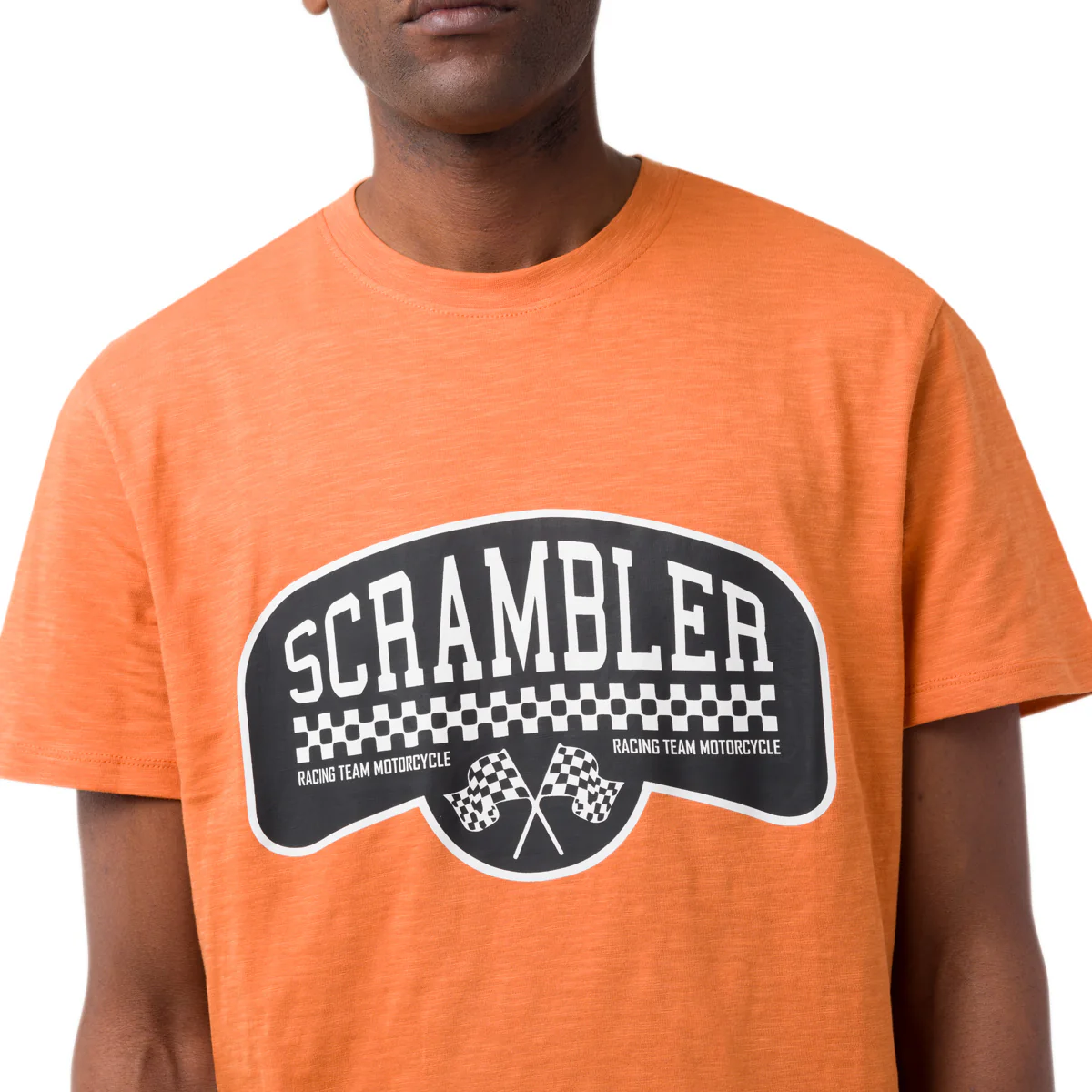 T-shirt da uomo arancione con dettaglio stampa Ducati Scrambler - Image 3