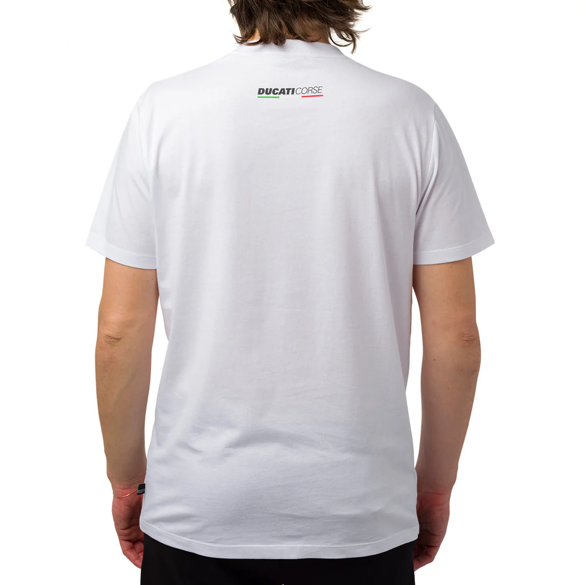 T-shirt da uomo bianca con logo in gomma Ducati Corse - Image 2