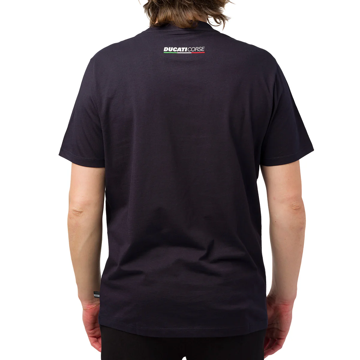 T-shirt da uomo blu navy con stampa e logo Ducati Corse - Image 2