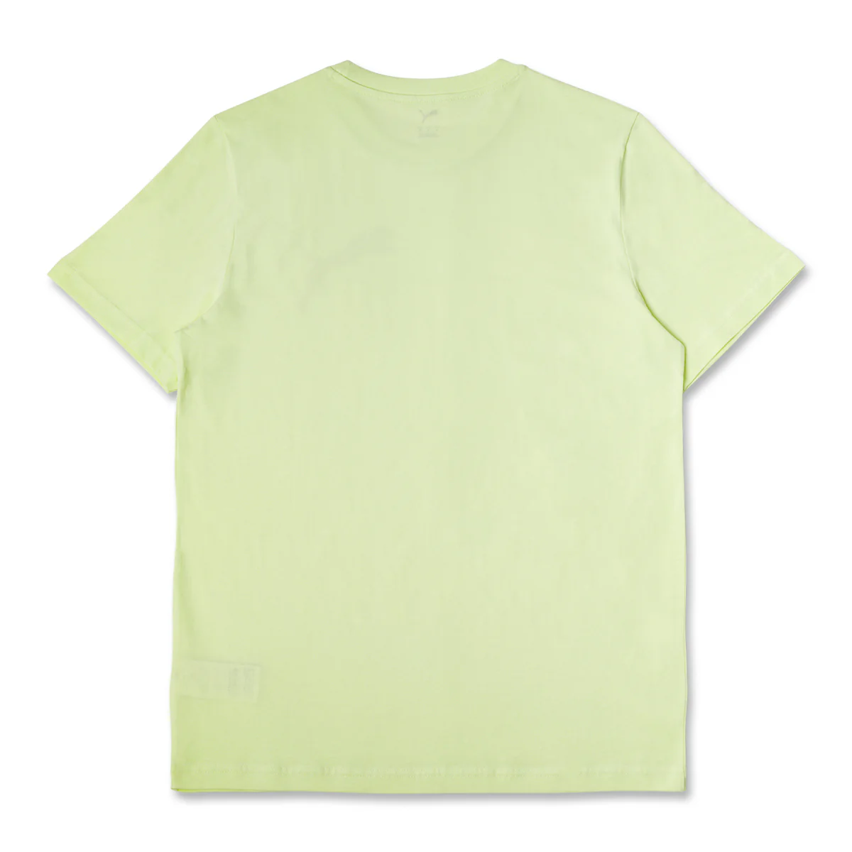 T-shirt da uomo giallo chiaro con logo frontale nero e bianco Puma - Image 2