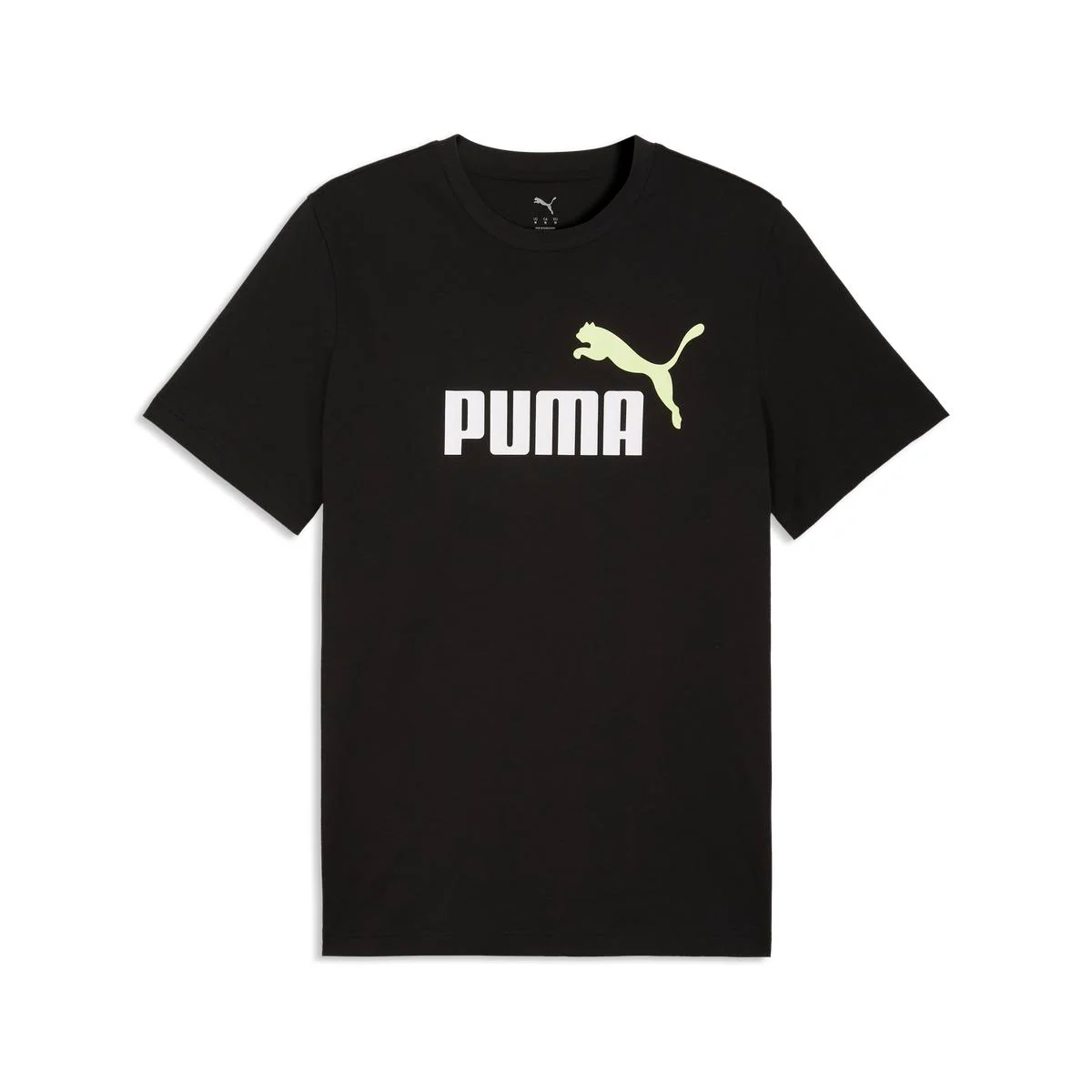 T-shirt da uomo nera con logo bianco in cotone Puma - Image 3