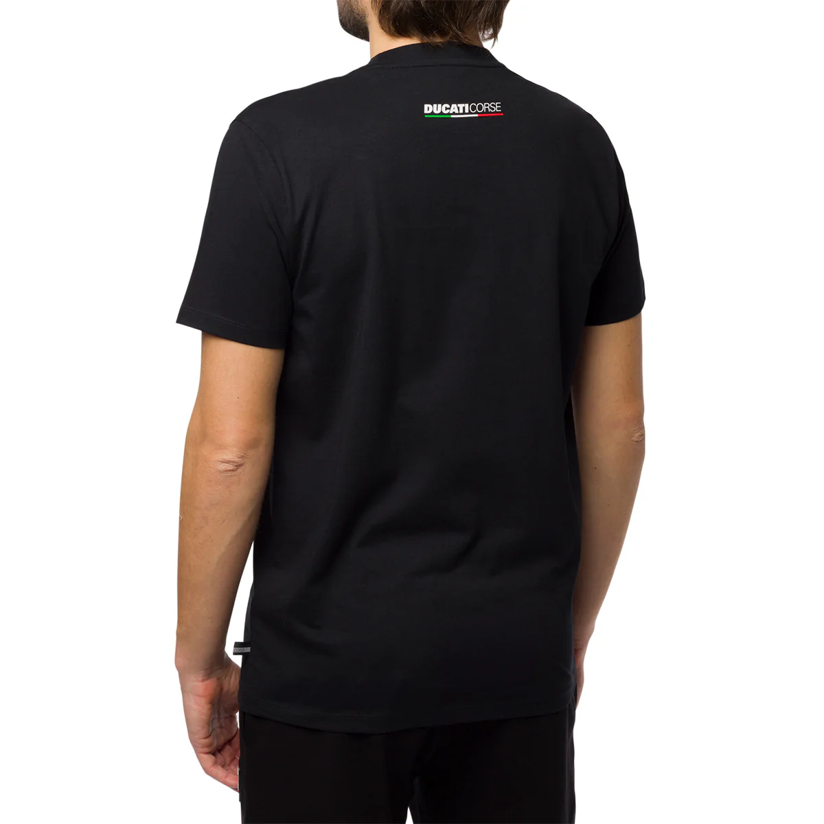 T-shirt da uomo nera con logo in gomma Ducati Corse - Image 2