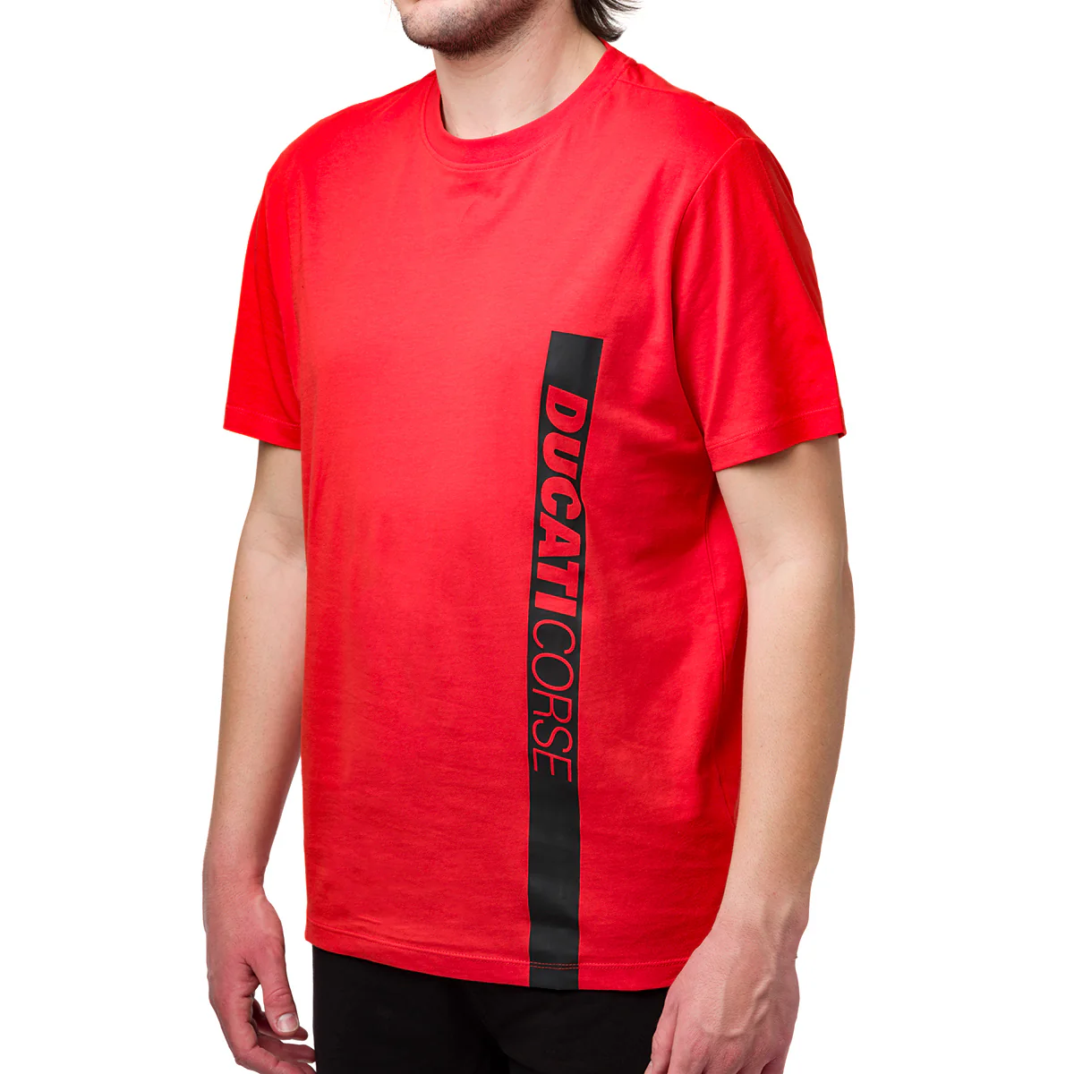 T-shirt da uomo rossa con logo Ducati Corse