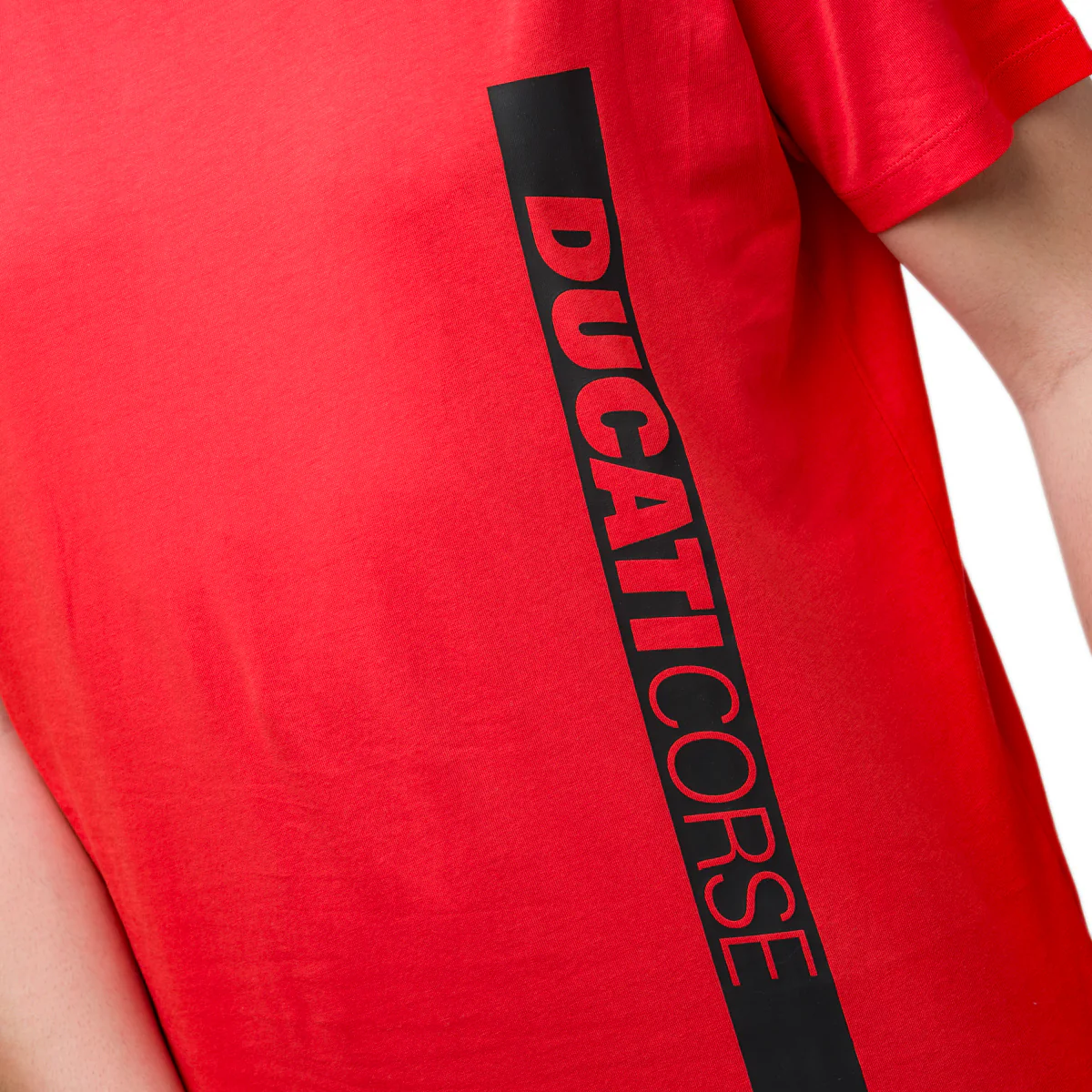 T-shirt da uomo rossa con logo Ducati Corse - Image 3