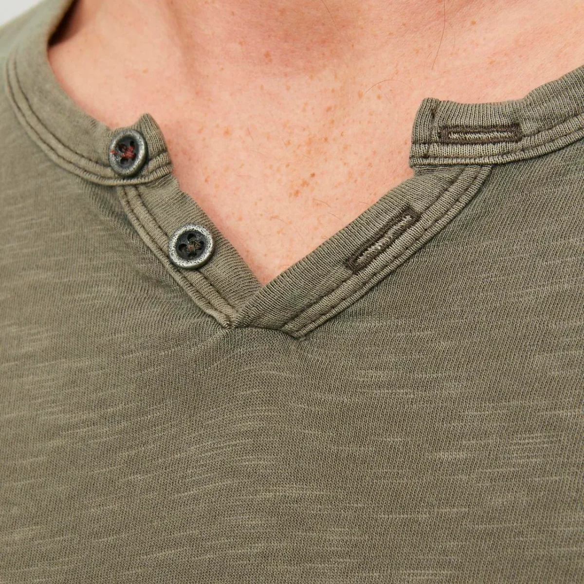 T-shirt da uomo verde militare in cotone Jack & Jones - Image 3