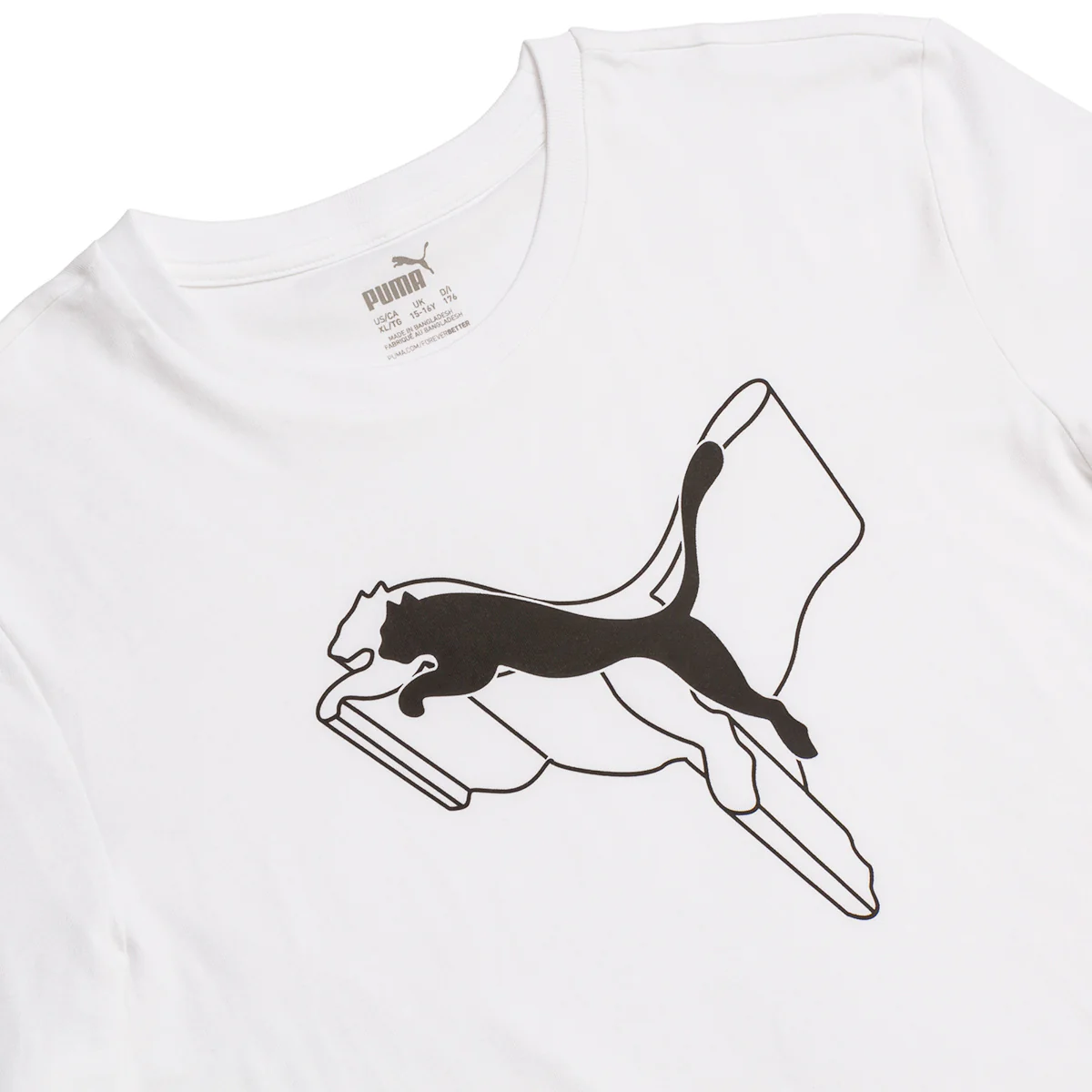 T-Shirt Essemtial+ Logo Lab Graphic Bianca da Bambino Puma - Image 2