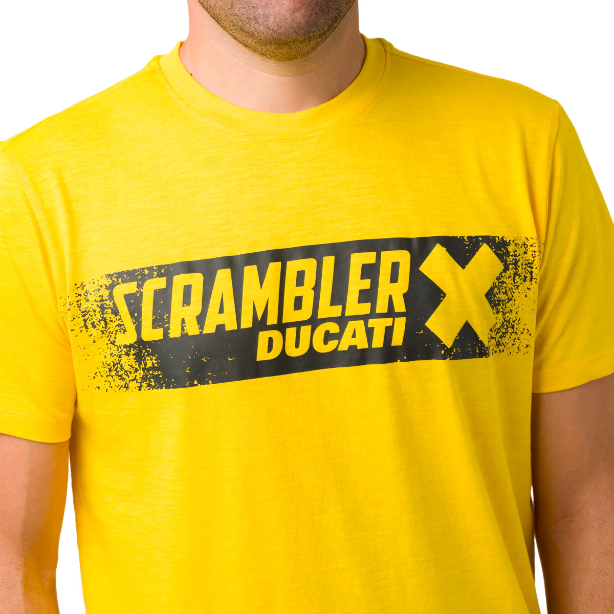 T-shirt gialla con logo da uomo Ducati Scrambler - Image 3