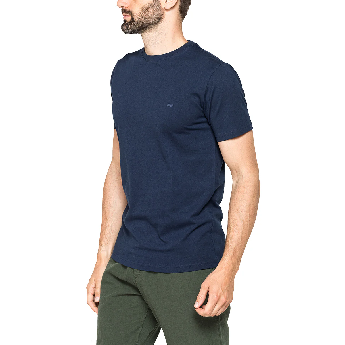 T-shirt girocollo blu da Uomo in cotone con logo Carrera Jeans - Image 2