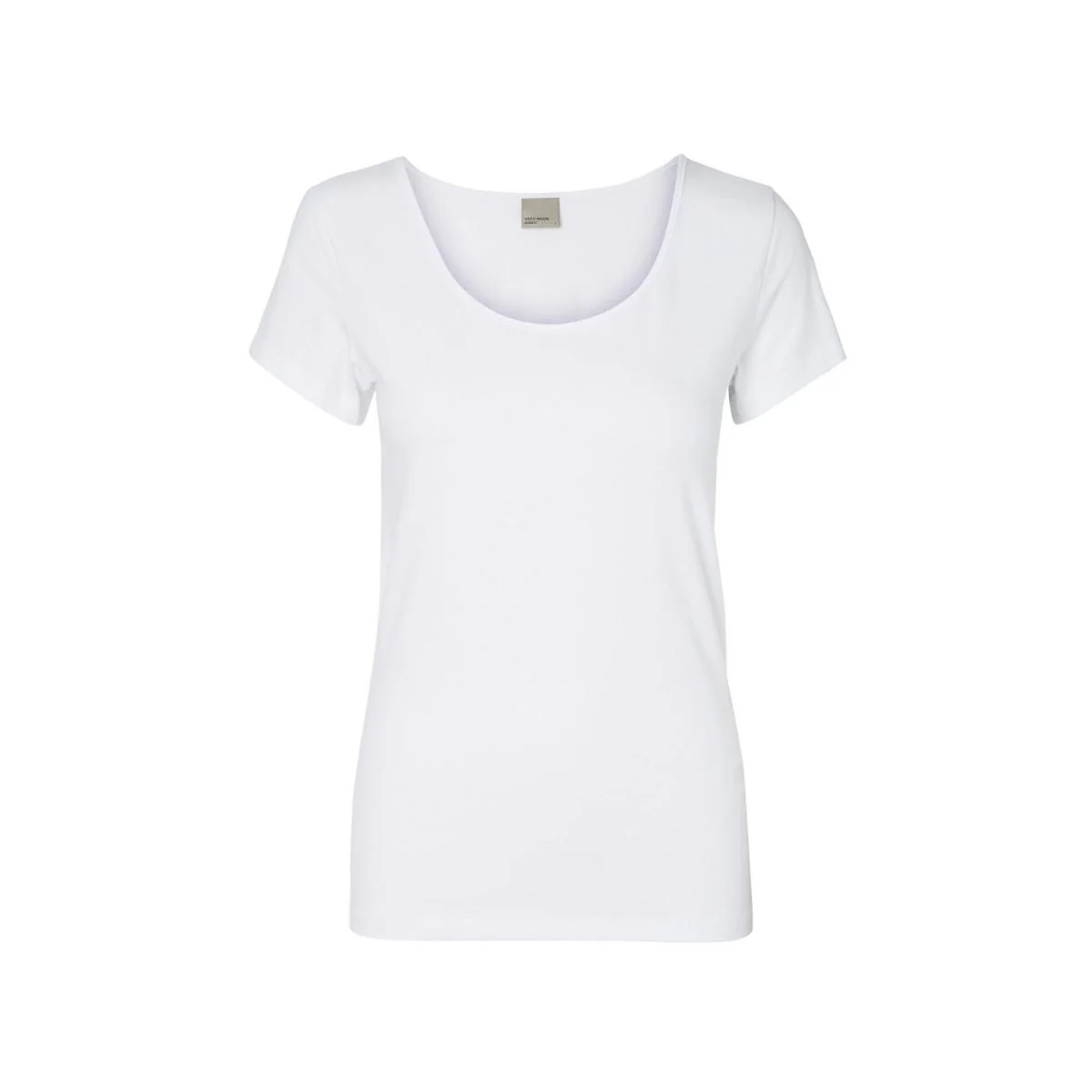 T-shirt girocollo stretch bianca da donna Vero Moda