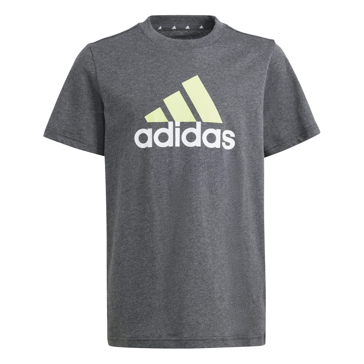 T-shirt grigia da bambino con logo sul petto adidas