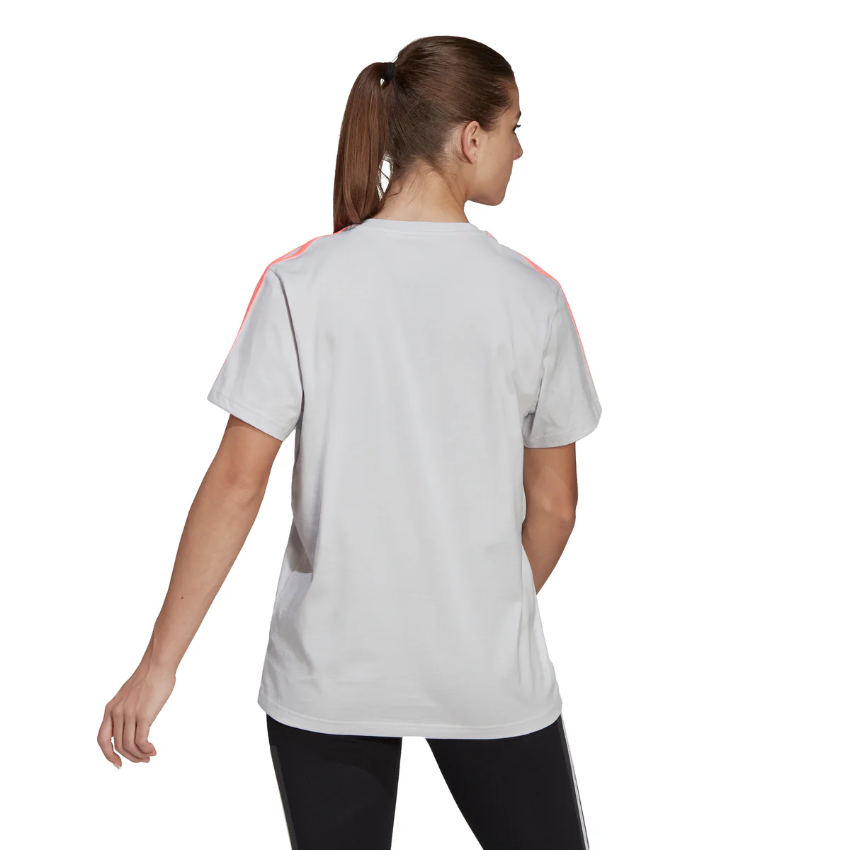 T-shirt grigia da donna adidas Essentials 3-Stripes - Image 3