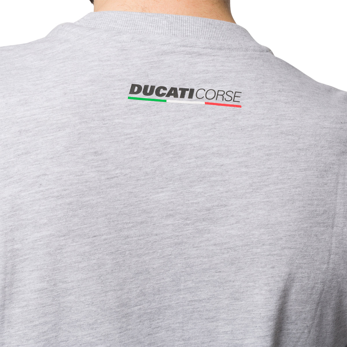 T-shirt grigia da uomo con stampa sul petto Ducati Corse Misano Racing - Image 4