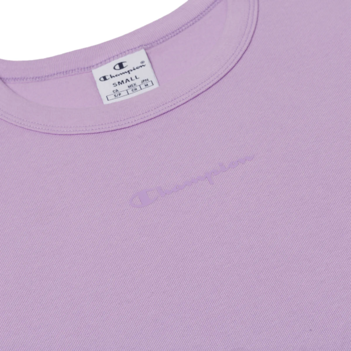 T-shirt lilla da donna con logo Champion - Image 3