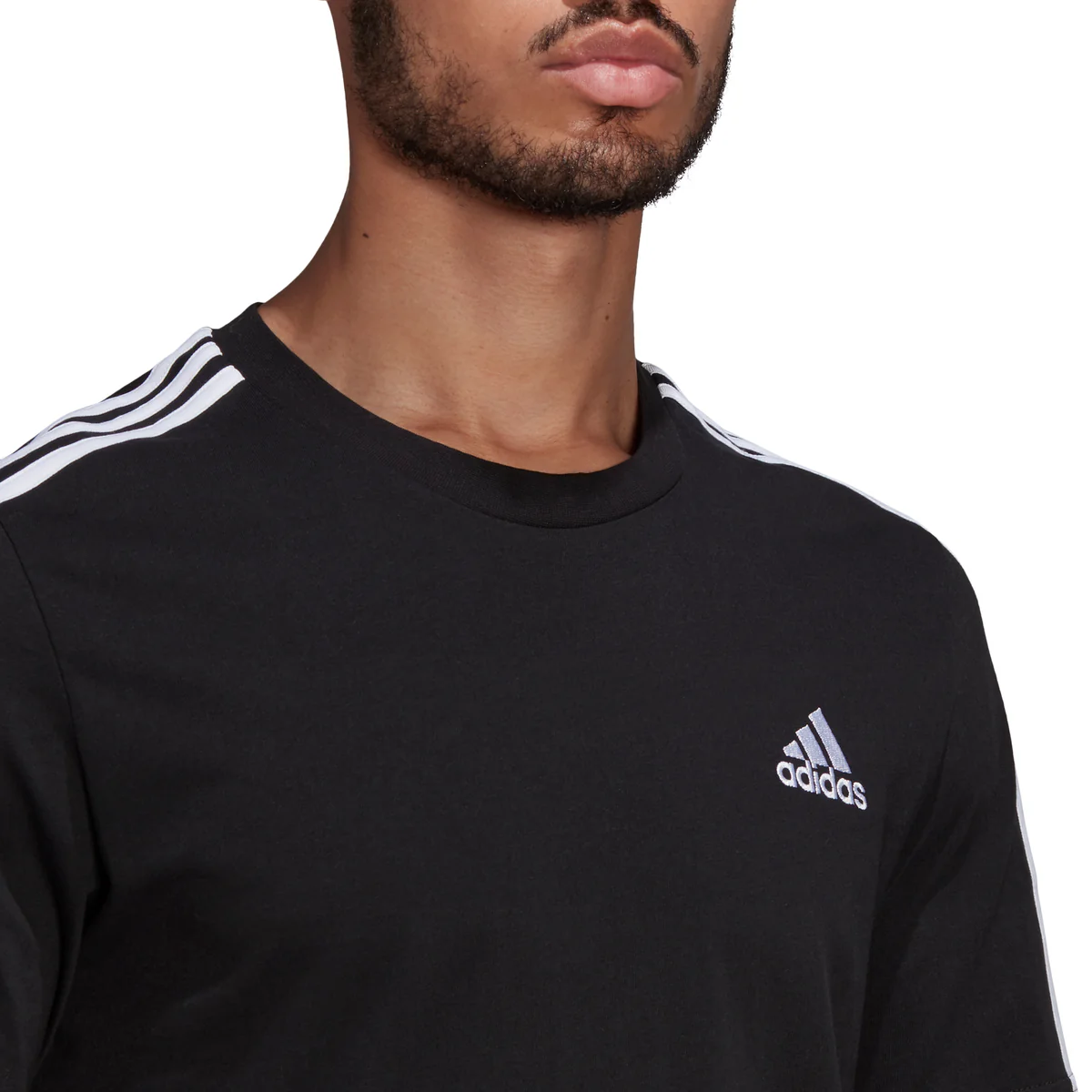 T-shirt nera adidas Essentials 3-Stripes - Image 4