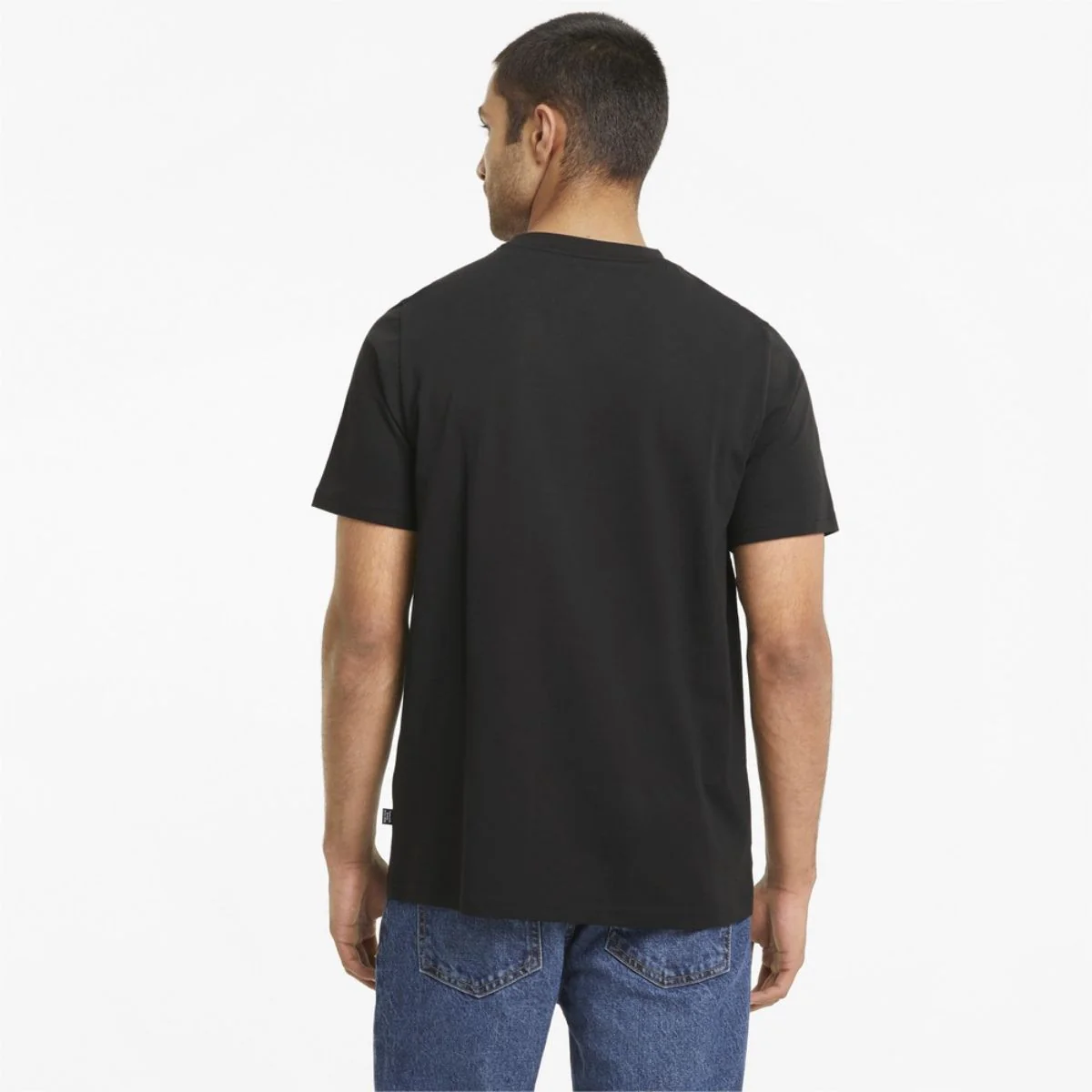 T-shirt nera con stampa a contrasto Puma REBEL - Image 2