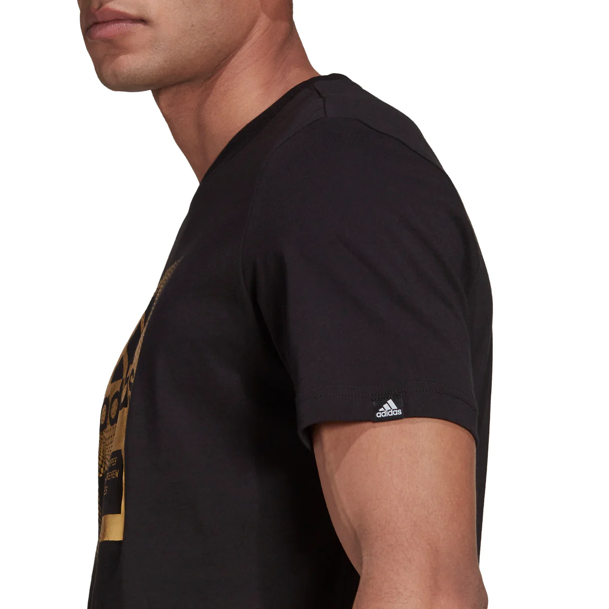 T-shirt nera con stampa laminata adidas Foil Logo Box Graphic - Image 5
