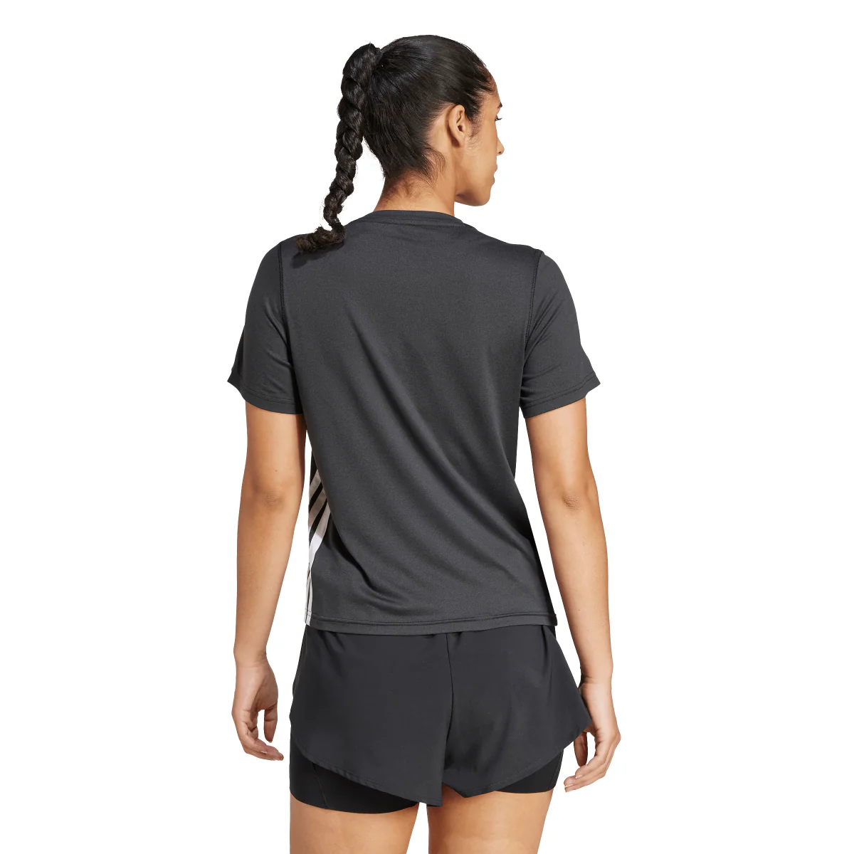 T-shirt nera da allenamento da Donna Train Essentials 3-Stripes adidas - Image 2