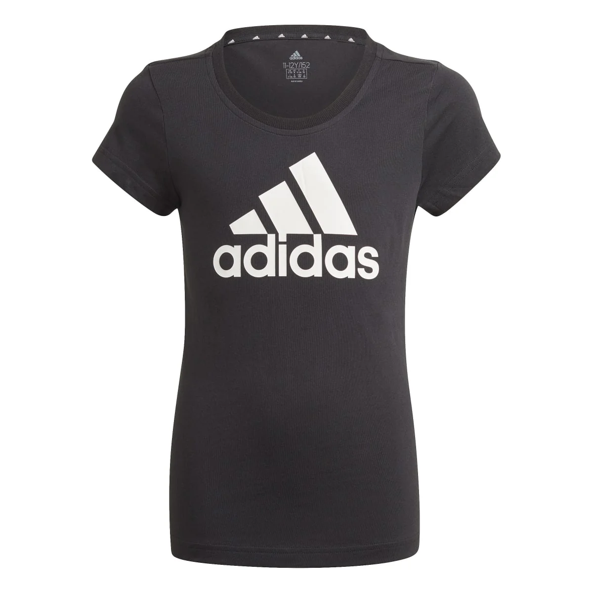 T-shirt nera da bambina adidas Essentials