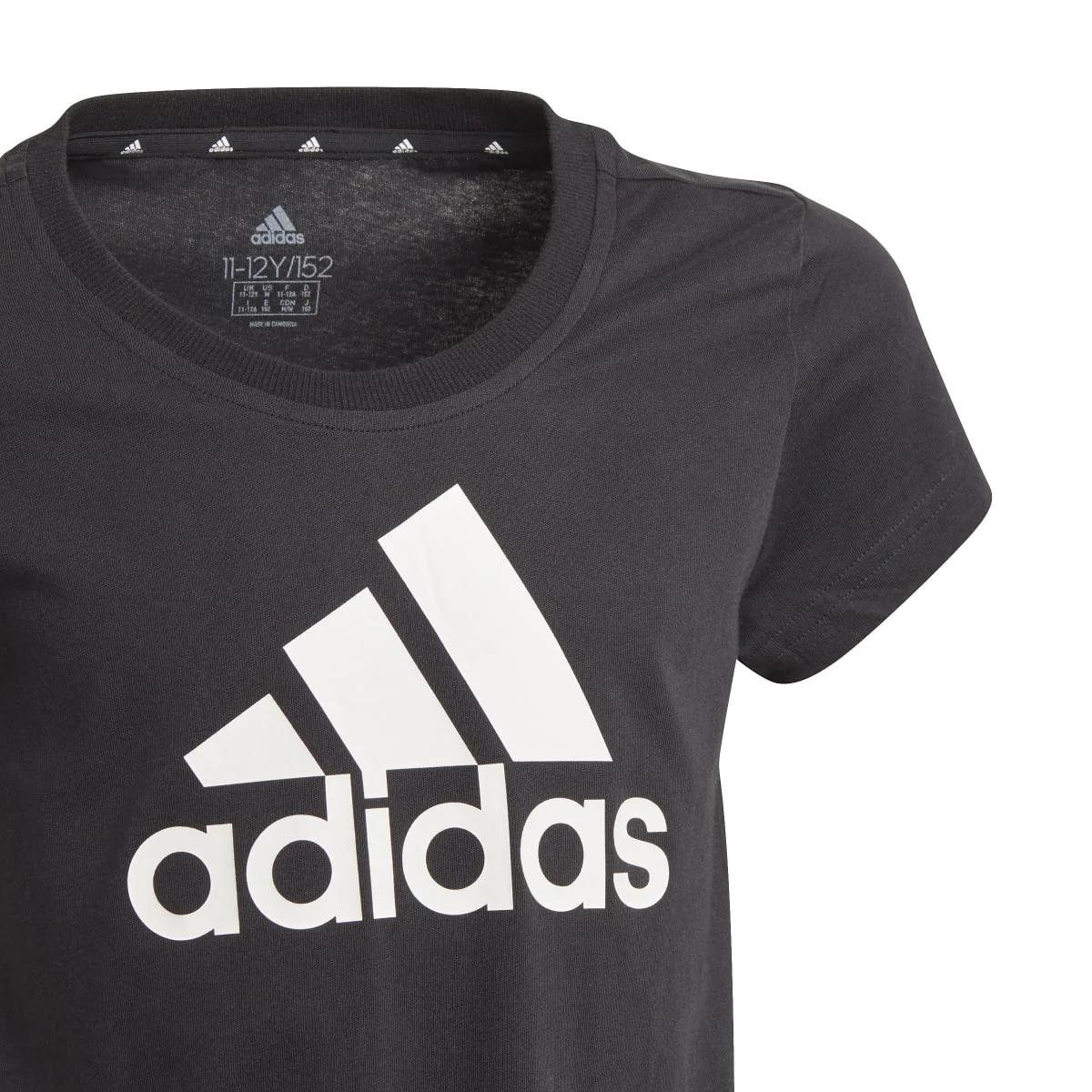 T-shirt nera da bambina adidas Essentials - Image 4