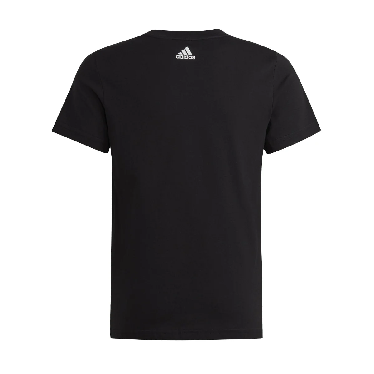 T-shirt nera da bambina con logo sul petto adidas Essentials Linear Logo - Image 2