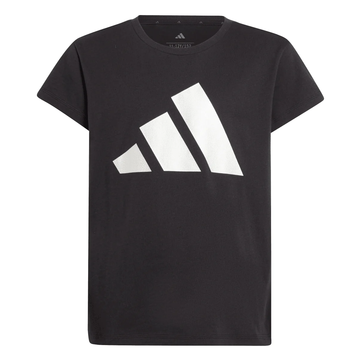 T-shirt nera da Bambina JG GLAM a maniche corte con logo adidas - Image 4