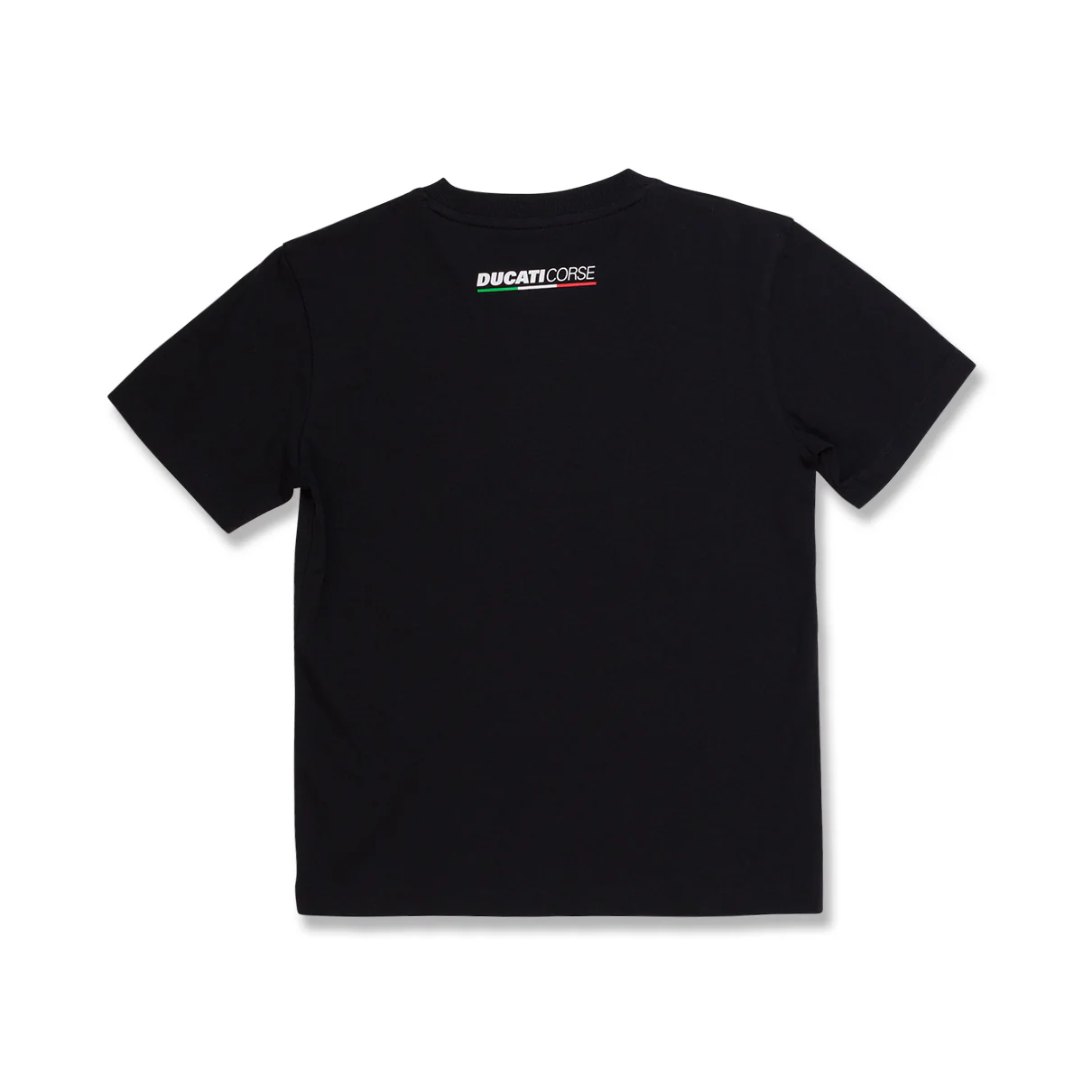 T-shirt nera da bambino con badge sul petto Ducati Corse Chalk - Image 2