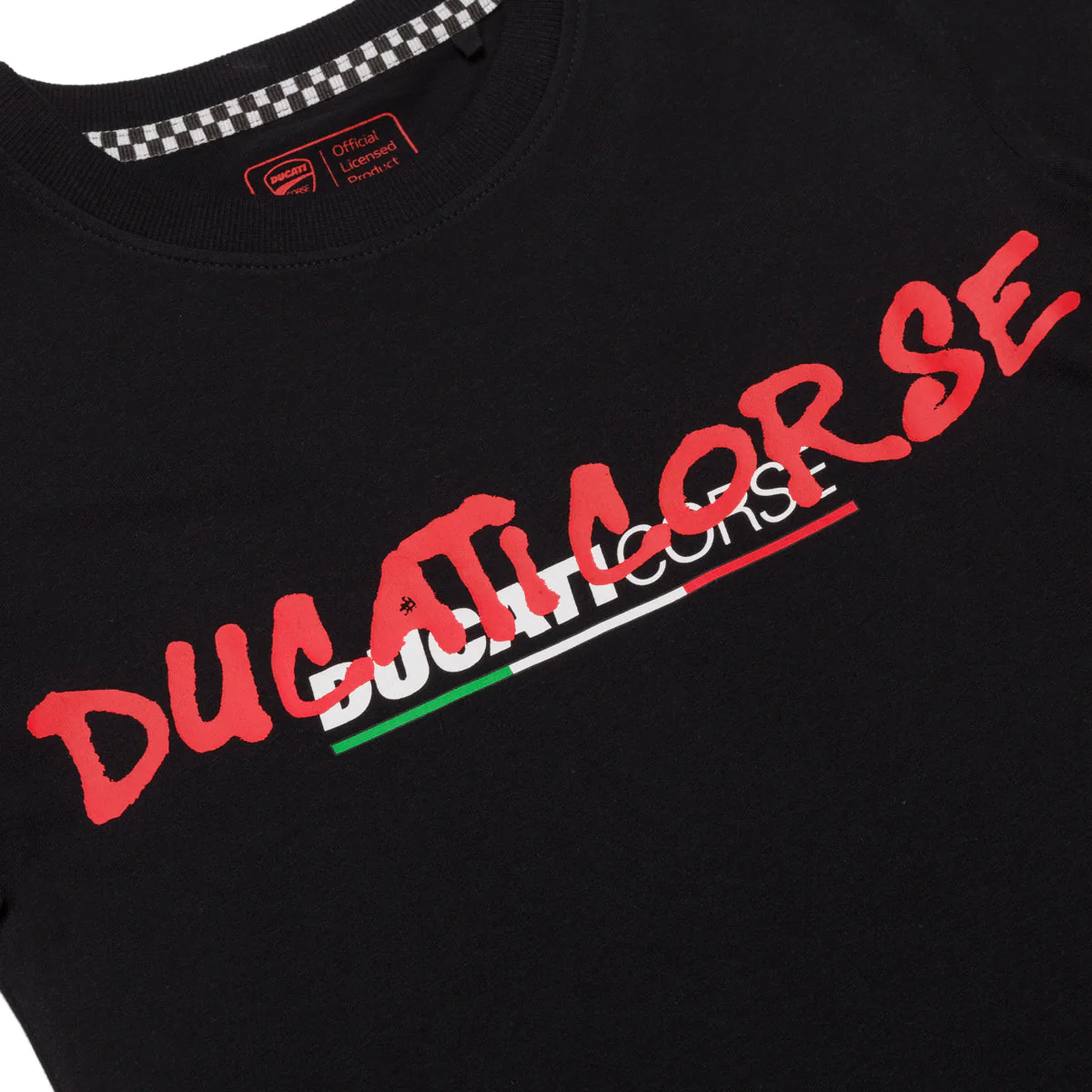 T-shirt nera da bambino con logo sul petto Ducati Corse Graffiti - Image 3