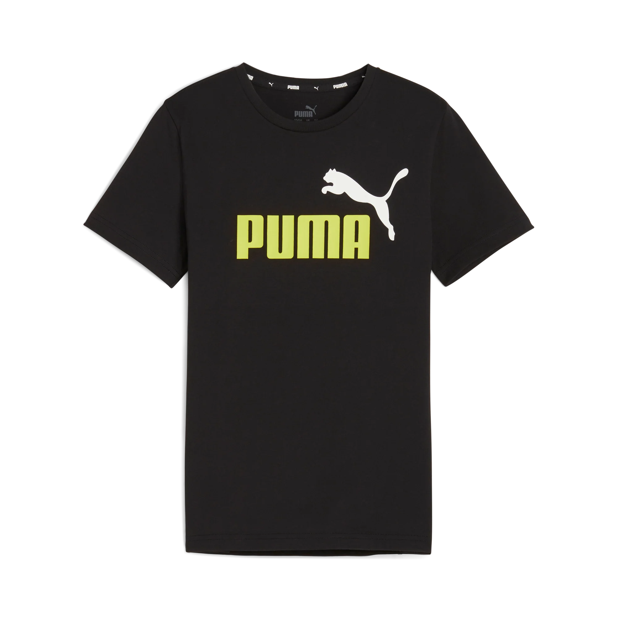 T-shirt nera da bambino con logo sul petto Puma Essentials+ Two-Tone Logo