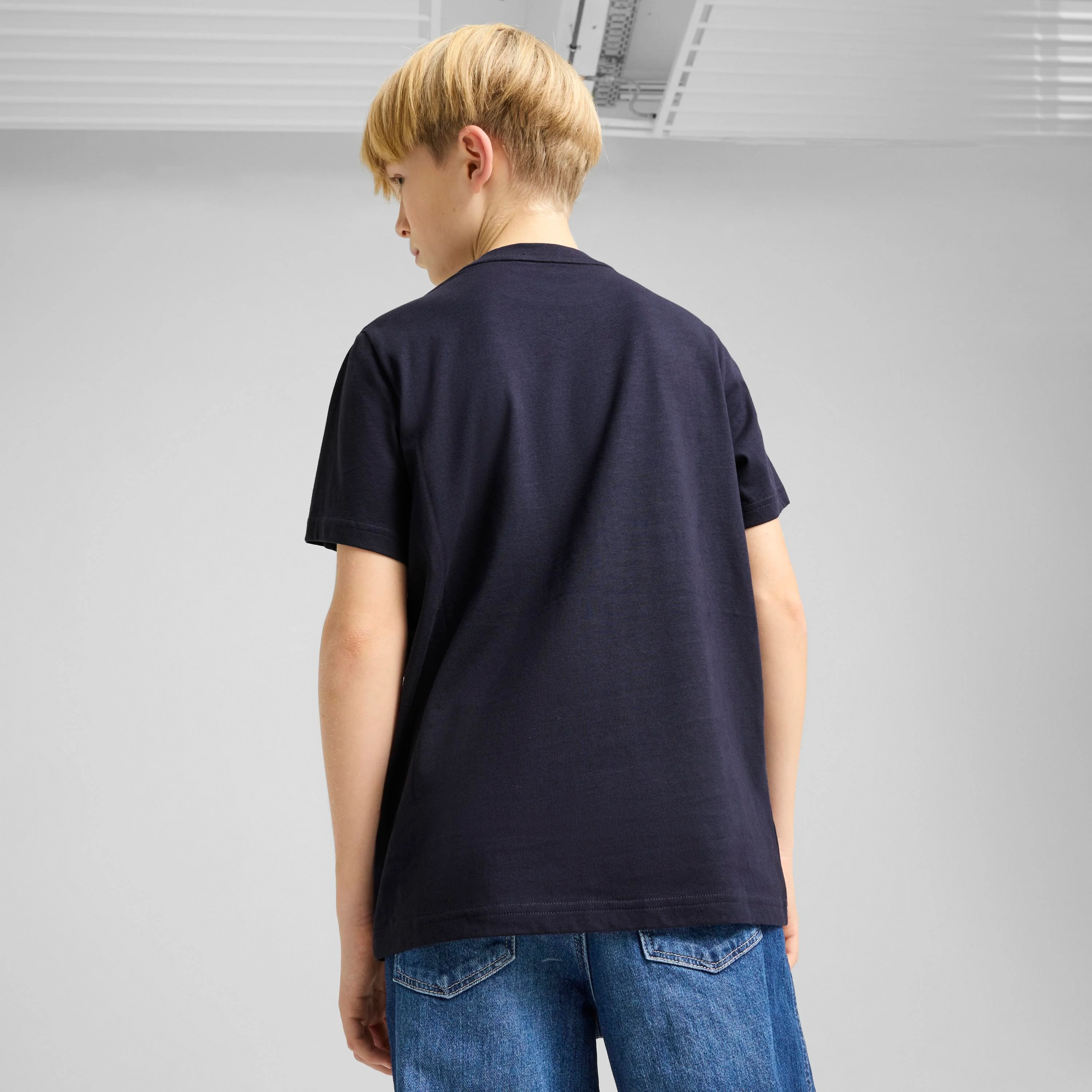 T-shirt Nera da bambino con stampa frontale GRAPHICS Puma - Image 4