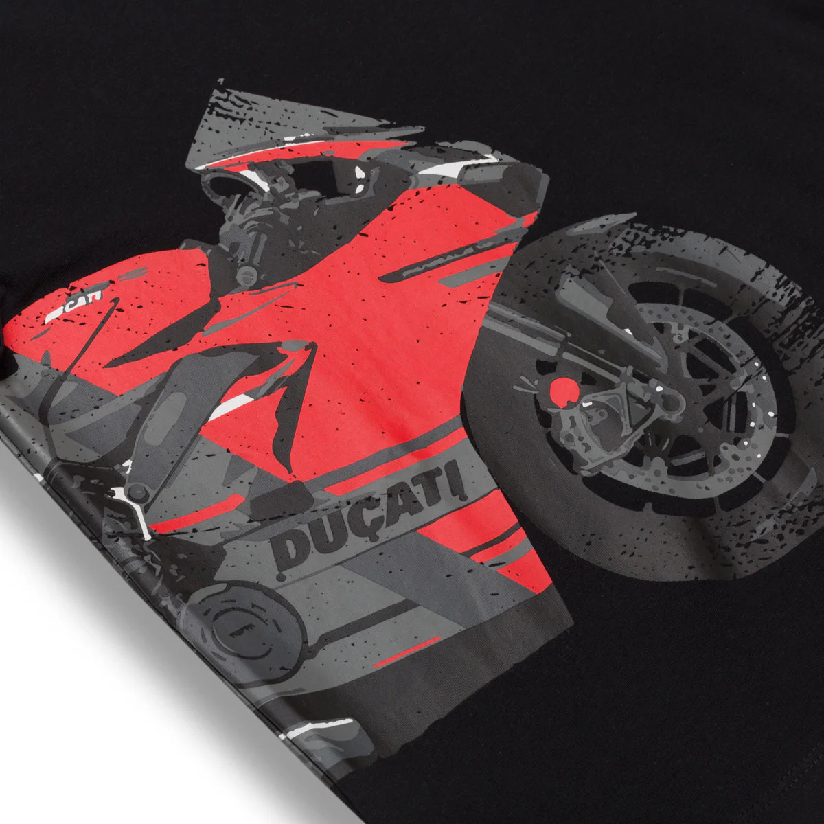 T-shirt nera da bambino con stampa sul petto Ducati Corse - Image 3