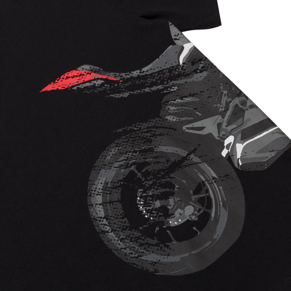 T-shirt nera da bambino con stampa sul petto Ducati Corse - Image 4