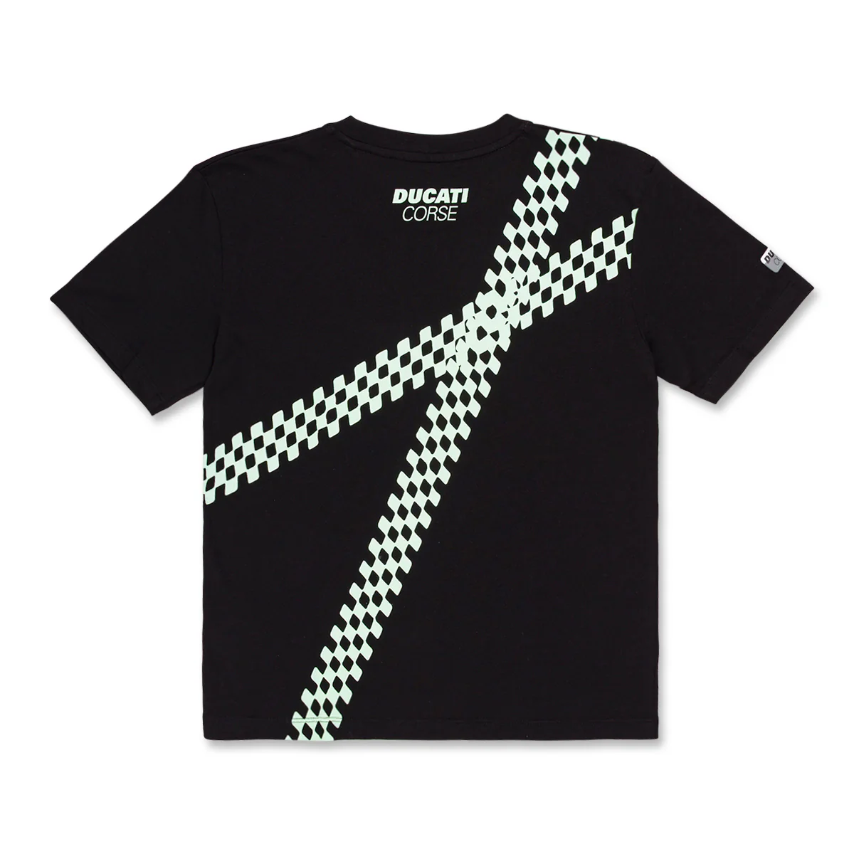 T-shirt nera da bambino con stampa verde e logo Ducati Corse - Image 2