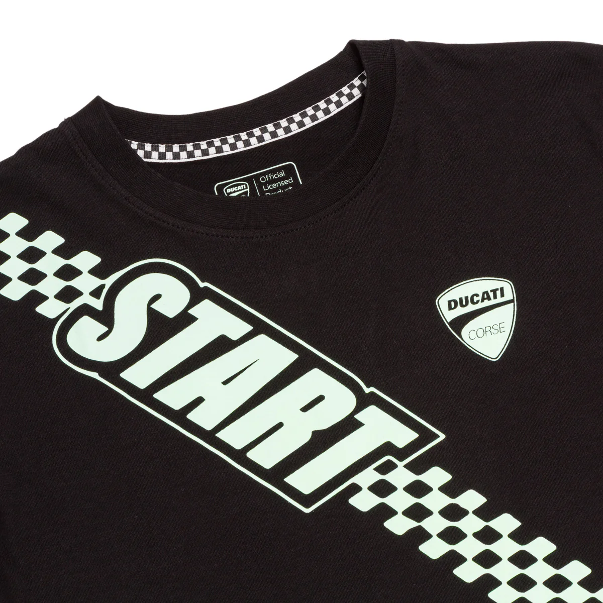 T-shirt nera da bambino con stampa verde e logo Ducati Corse - Image 3