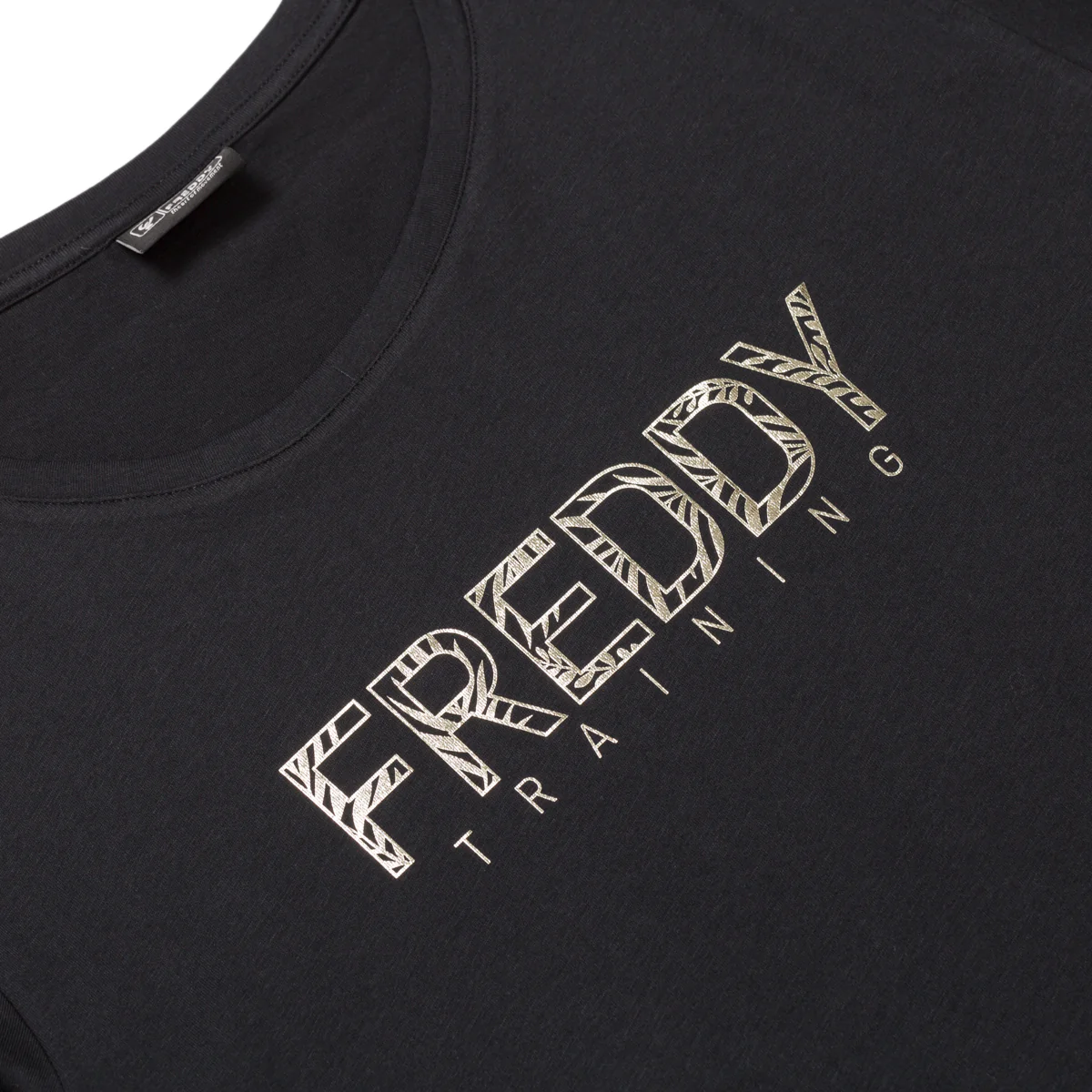 T-shirt nera da donna con logo Freddy - Image 3