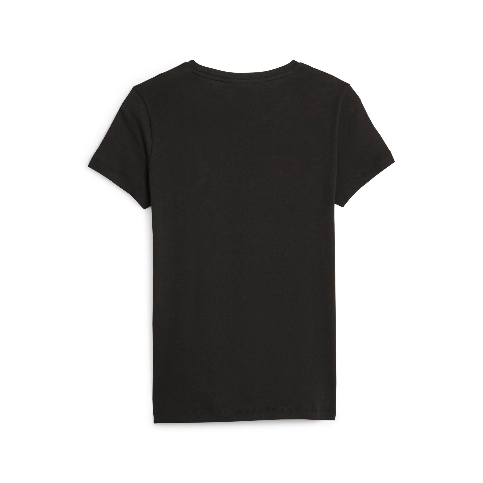 T-shirt nera da donna con logo metallizzato Puma Essentials + - Image 4