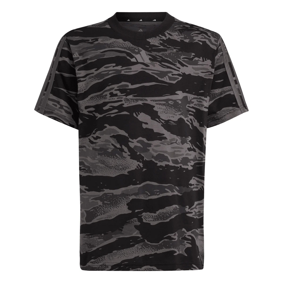 T-shirt nera da Ragazzo con stampa mimetica adidas - Image 5