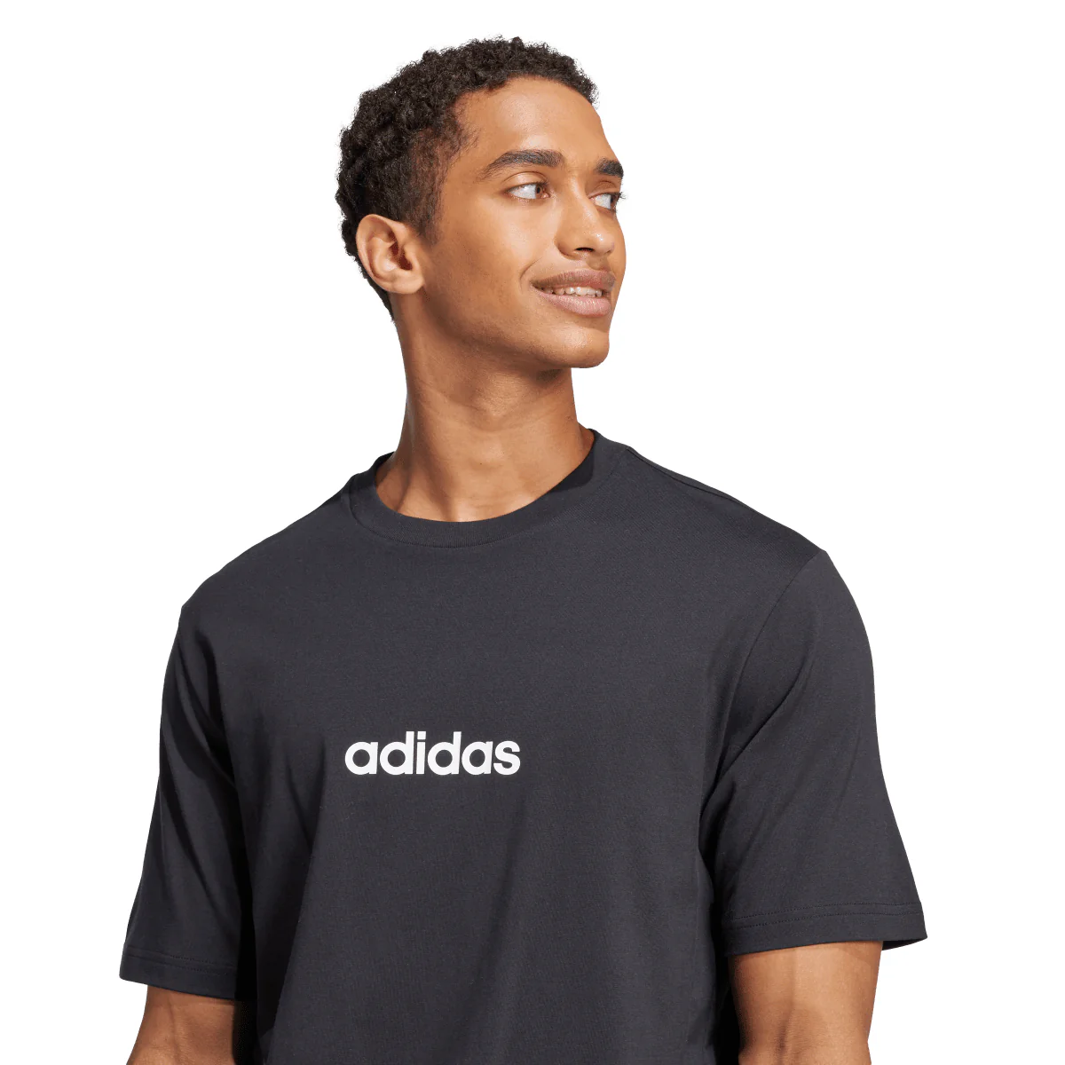 T-shirt nera da Uomo adidas M LIN SJ T - Image 2