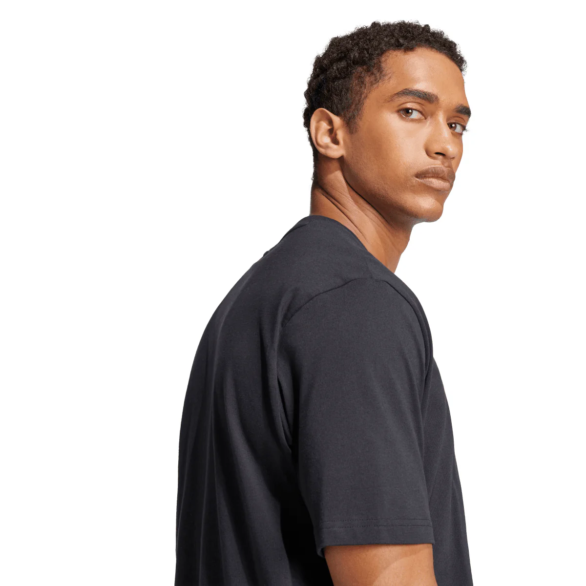 T-shirt nera da Uomo adidas M LIN SJ T - Image 3