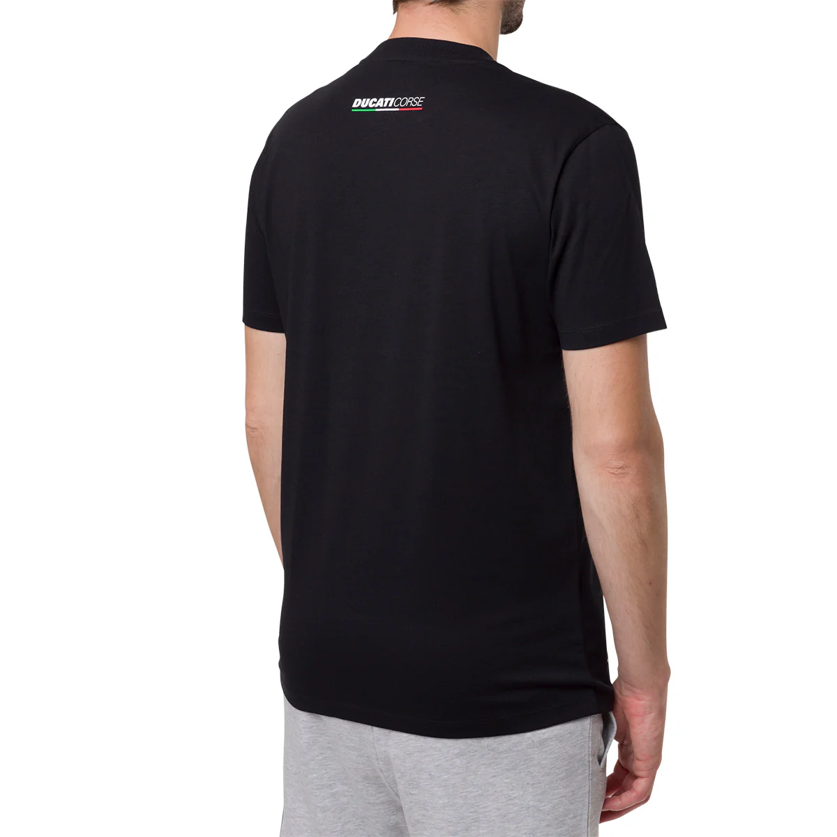 T-shirt nera da uomo con badge sul petto Ducati Corse T-Stripe - Image 2