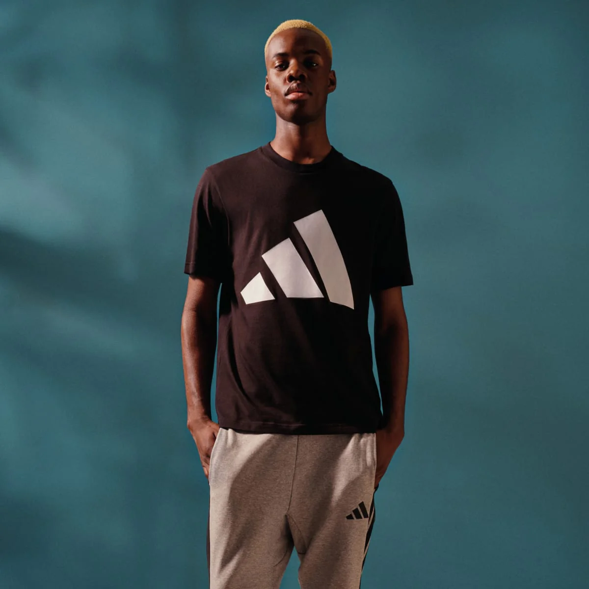 T-shirt nera da Uomo con logo adidas M BL SJ T
