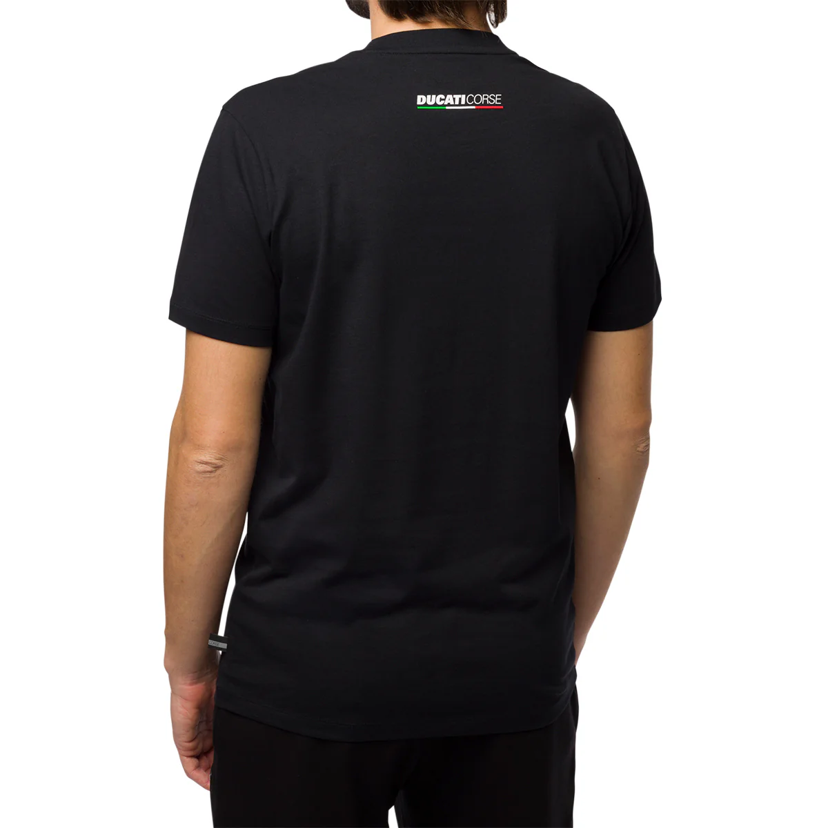 T-shirt nera da uomo con logo sul petto Ducati - Image 2
