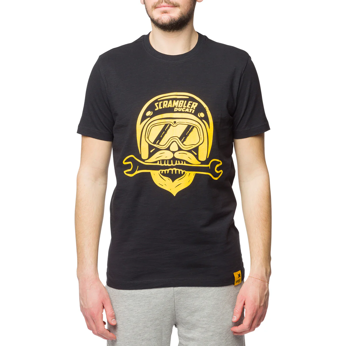 T-shirt nera da uomo con logo sul petto Scrambler Ducati T-Bite - Image 4